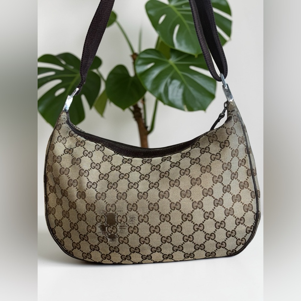Gucci GG Canvas Half Moon Crossbody Bag - Picture 6 of 13
